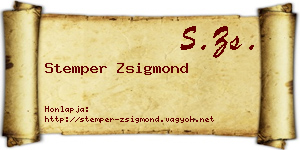 Stemper Zsigmond névjegykártya