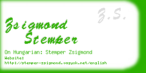 zsigmond stemper business card